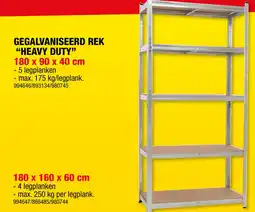 Hubo Gegalvaniseerd rek "Heavy Duty" aanbieding