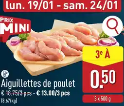 ALDI Aiguillettes de poulet aanbieding