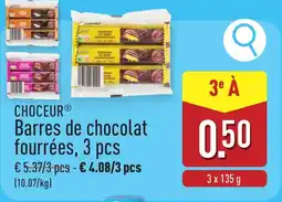 ALDI Barres de chocolat fourrées, 3 pcs aanbieding