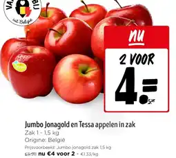 Jumbo Jumbo Jonagold en Tessa appelen in zak aanbieding