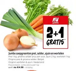 Jumbo Jumbo soepgroenten prei, selder, ajuin en wortelen aanbieding