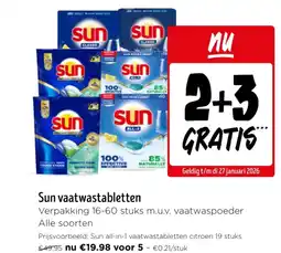 Jumbo Sun vaatwastabletten aanbieding