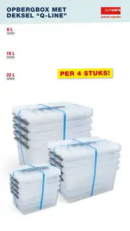 Hubo Opbergbox met deksel Q-line aanbieding