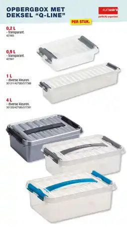 Hubo Opbergbox met deksel Q-line aanbieding