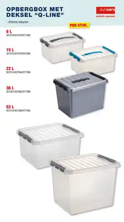 Hubo Opbergbox met deksel Q-line aanbieding