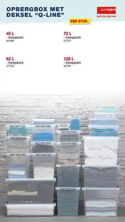 Hubo Opbergbox met deksel Q-line aanbieding