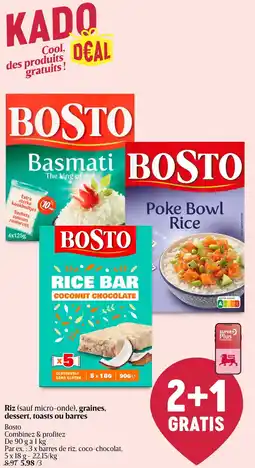 Delhaize Riz, graines, dessert, toasts ou barres Bosto aanbieding