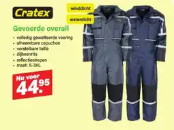 Van Cranenbroek Cratex gevoerde overall aanbieding