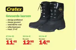 Van Cranenbroek Cratex gevoerde laarzen aanbieding