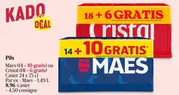 Delhaize Pils Maes ou Cristal aanbieding