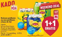 Delhaize Boisson pétillante ou non pétillante à base de thé Lipton aanbieding