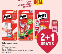 Delhaize Colle ou correcteur Pritt aanbieding