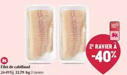 Delhaize Filet de cabillaud aanbieding