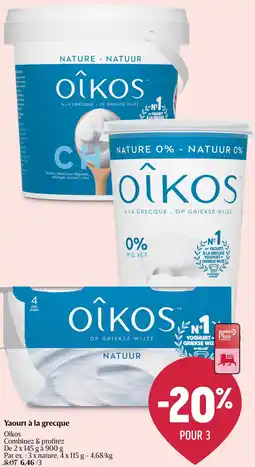Delhaize Yaourt à la grecque Oikos aanbieding