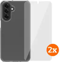 Coolblue BlueBuilt Protective Cover Samsung Galaxy A17 Transparent + Protège-écran Lot de 2 aanbieding