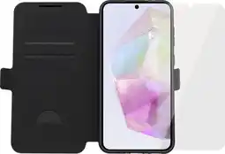 Coolblue BlueBuilt Samsung Galaxy A36 Book Case Noir + Protège-écran Verre Lot de 2 aanbieding