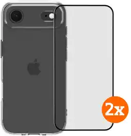 Coolblue BlueBuilt Protective Back Cover iPhone Air Transparent + Protège-écran Lot de 2 aanbieding
