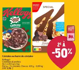 Delhaize Céréales ou barre de céréales Kellogg's aanbieding