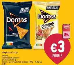 Delhaize Chips Doritos aanbieding