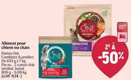 Delhaize Aliment pour chiens ou chats Purina One aanbieding