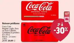 Delhaize Boisson pétillante Coca-Cola Regular, Light, Zero ou Zero Caffeine aanbieding