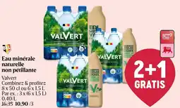 Delhaize Eau minérale naturelle non pétillante Valvert aanbieding