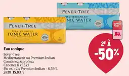Delhaize Eau tonique Fever-Tree Mediterranean ou Premium Indian aanbieding