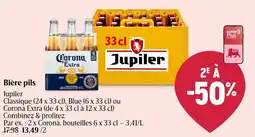 Delhaize Bière pils Jupiler ou Corona aanbieding