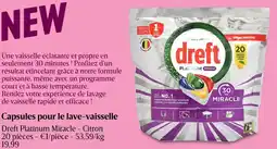 Delhaize Capsules pour le lave-vaisselle Dreft Platinum Miracle aanbieding