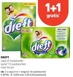 Spar DREFT caps aanbieding