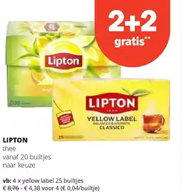 Spar LIPTON thee aanbieding
