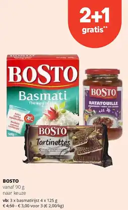 Spar BOSTO vanaf 90 g aanbieding