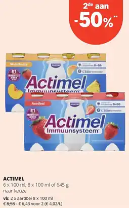 Spar ACTIMEL 6 x 100 ml aanbieding