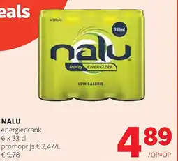Spar NALU energiedrank 6 x 33 cl aanbieding
