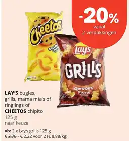 Spar Lay’s grills 125 g aanbieding