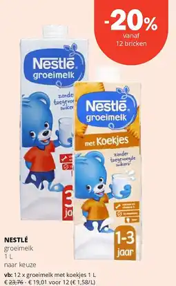 Spar NESTLÉ groeimelk 1 L aanbieding