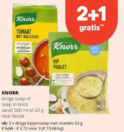 Spar KNORR droge soep aanbieding