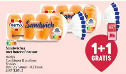 Delhaize Sandwiches met boter of natuur aanbieding