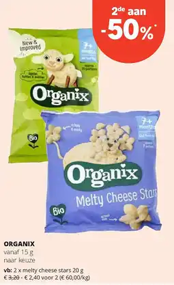 Spar ORGANIX vanaf 15 g aanbieding