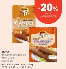 Spar MORA friteuse maaltijdsnacks vanaf 240 g aanbieding