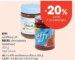Spar EFFI confituur aanbieding