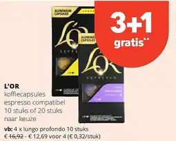 Spar L’OR lungo profondo 10 stuks aanbieding