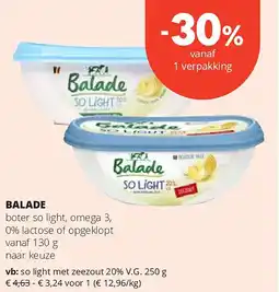 Spar BALADE boter so light aanbieding