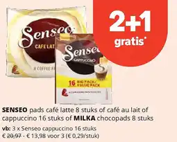 Spar Senseo cappuccino 16 stuks aanbieding