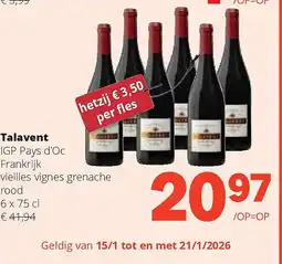 Spar Talavent IGP Pays d’Oc Frankrijk aanbieding