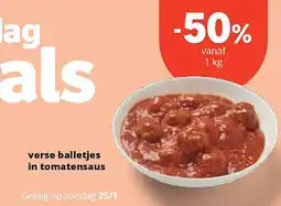 Spar verse balletjes in tomatensaus aanbieding