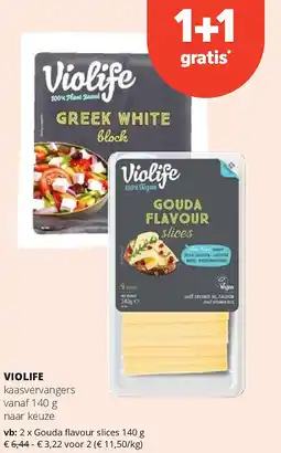 Spar VIOLIFE kaasvervangers vanaf 140 g aanbieding