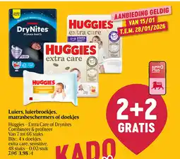 Delhaize Luiers, luierbroekjes, matrasbeschermers of doekjes aanbieding
