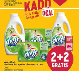 Delhaize Wasmiddel, vloeibaar, in capsules of wasverzachter aanbieding