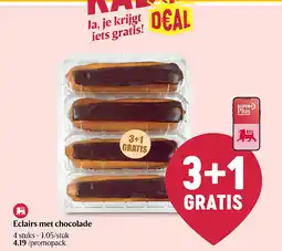 Delhaize Eclairs met chocolade aanbieding